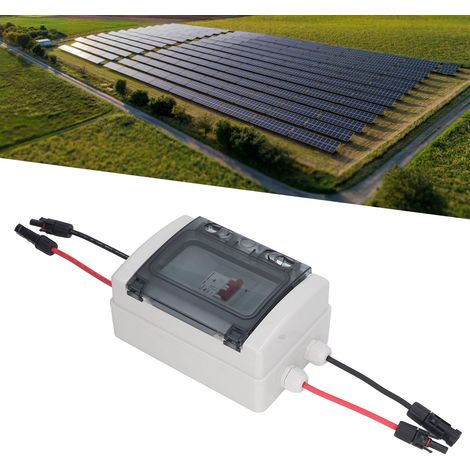 Boîtier de disjoncteur extérieur photovoltaïque, disjoncteur miniature avec boîtier étanche IP65, sectionneur CC photovoltaïque 40 A (1/5)
