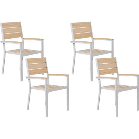 Gartenstuhl 4er Set PRATO Beige