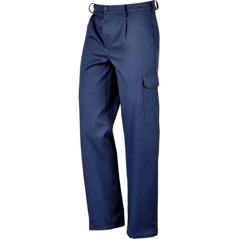 PANTALONE 100% COTONE CARGO Col. Blu Tg. 48 - 1 Paio (1/2)