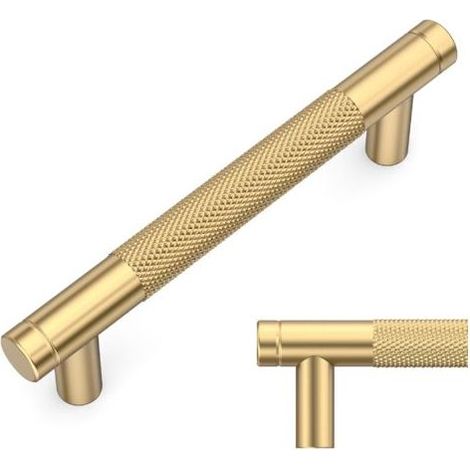 10 Pièces Poignee de Meuble Cuisine Or Champagne 96mm Poignées Meubles avec Vis, pour Bureaux, Tiroirs, Armoires, Placard (1/5)