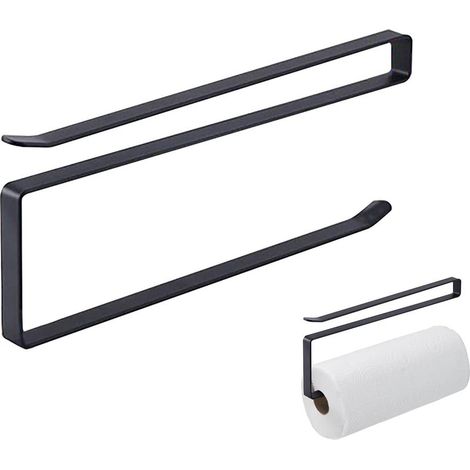 Porte Rouleau Papier Cuisine, Porte Rouleau Papier Cuisine sans perçage, Porte essuie Tout, Support sopalin Cuisine, Porte Essuie Tout de Cuisine sous l'armoire pour Papier Essuie-Tout sous l'armoire (1/5)