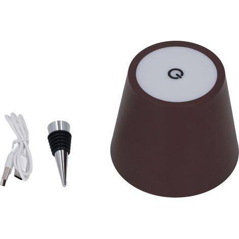 Ortviai Lampe à bouteille sans fil rechargeable, 3 couleurs avec gradation continue et commande tactile – LED (1/5)