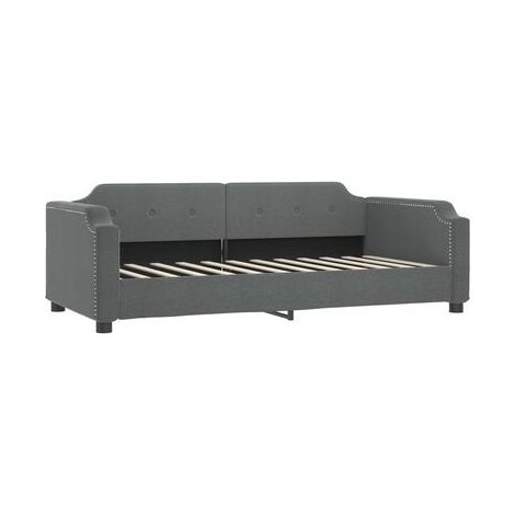 Lit de jour avec tiroirs, gris foncé, 80 × 200 cm (matelas inclus), rangement pratique intégré, pour chambre, décor moderne, facile à assembler (1/5)