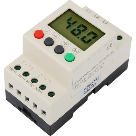 Relais de protection de tension triphasé 380 V CA 50 Hz avec affichage numérique (1/5)