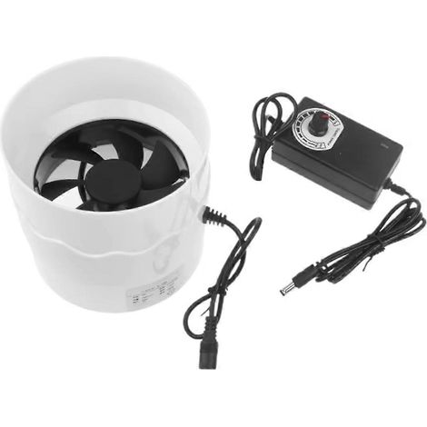 Ventilateur d'extraction en ligne 110 mm avec filtre, 7 W, vitesse réglable, conforme aux normes UE (1/5)