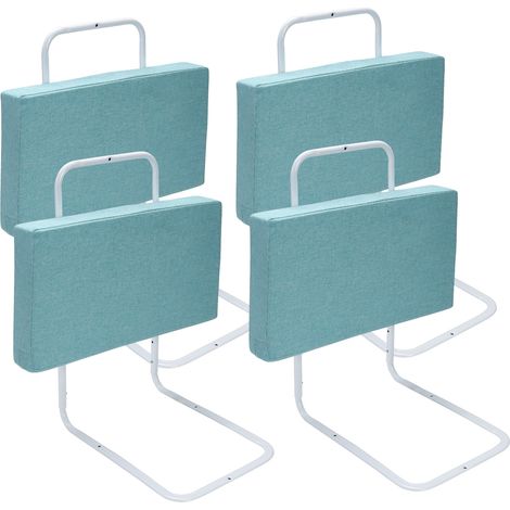 Randaco Lote de 4 barrera cama infantil 50 cm, protector anticaídas ajustable, verde (1/5)