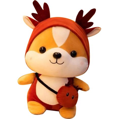 Écureuil en peluche rouge, mignon et délicat, idéal pour les enfants et les adultes. Décoration pour la maison. (1/5)