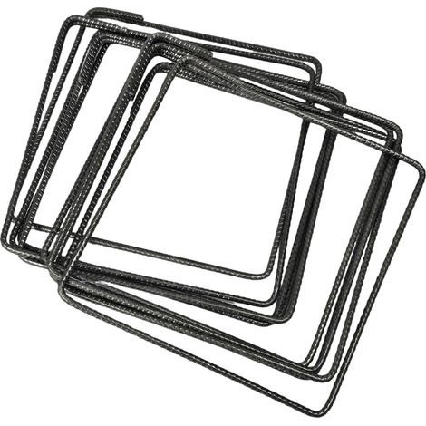 étriers d'armature pour construction, fil 25x25 de 6 mm (1/5)