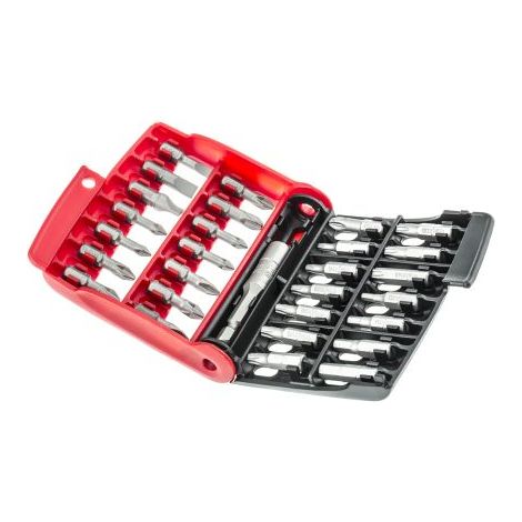 Facom – Jeux mixte de 28 embouts – Embouts 1/4' pour vissage manuel intensif – Étui polyamide résistant aux chocs et produits chimiques (1/5)