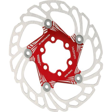 Disque de Frein Flottant 140mm Rouge 5 Étriers pour VTT et Vélo Tout Terrain (1/5)