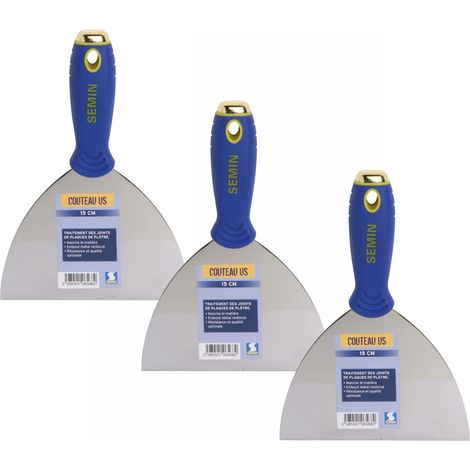 Lot de 3 couteaux US à enduire Semin - 15 cm (1/5)