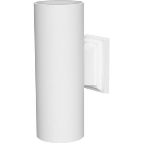Applique moderno lampadari bartalini wolg gu10 led ip65 alluminio biemissione, colore bianco