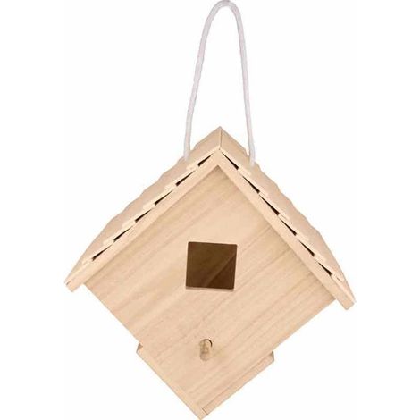 Nichoir en bois à suspendre - 22,5 x 22,5 x 16 cm (1/2)
