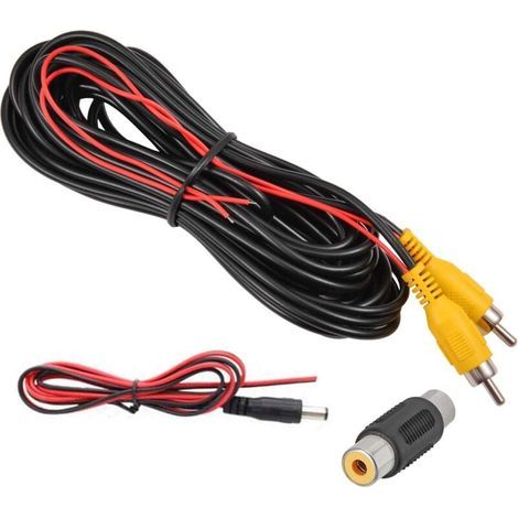 20M vidéo cable rallonge rca jack câble prise phono connecteur plug pour recul voiture fil de détection rouge (1/5)