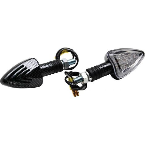 led-blinker replay dreieck carbon 12v Ø8mm für motorrad 50 bis (1/4)