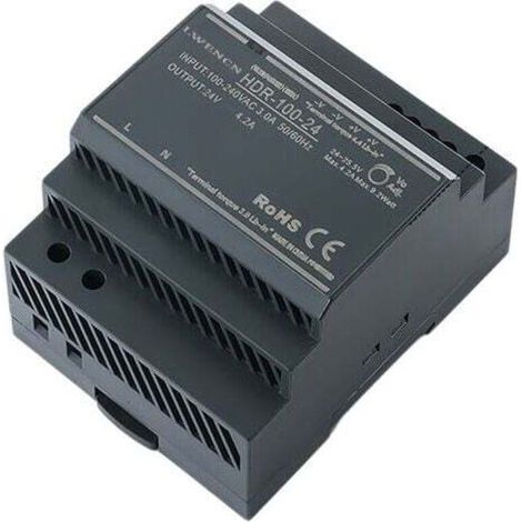 HDR Rail Type Switching Power Supply, Ultra-Thin DIN Rail Power Supply/4SU HDR-100-24, 24V 4.16A 100W MUMU (1/4)