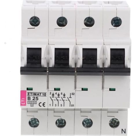Interruttore automatico 3P+NB 25A 10kA AC ETIMAT10 002126718