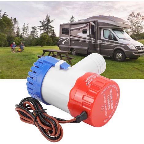 Pompe de cale non automatique avec moteur refroidi par eau, pompe à eau marine submersible pour piscine, spa et bateau, 1100 GPH, 12 V (1/5)