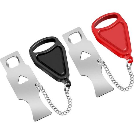 Lot de 2 verrous de porte portables, verrous de porte de voyage, butoirs de porte robustes et résistants pour l'autodéfense et les voyages/hôtels. (1/5)