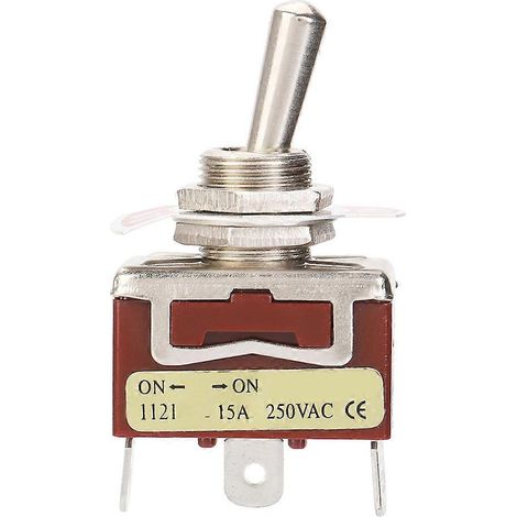 5 Stück Ein-/Ausschalter SPDT 12 mm 3-polig 2-Positionen 15 A 250 V (1/4)