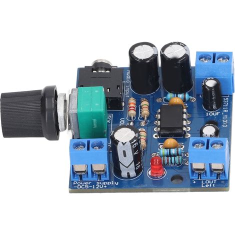 Module amplificateur audio 2 canaux 15W réglage volume 5-12V DC (1/5)