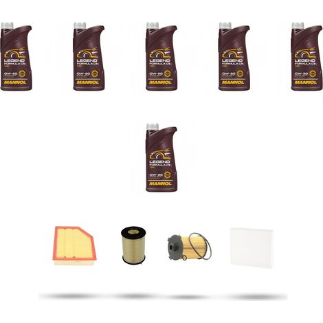 Kit tagliando 4 FILTRI e 6L OLIO compatibile con Volvo S60 II V60 Cross Country 2.0 D5 165kw dal 2015 (1/5)