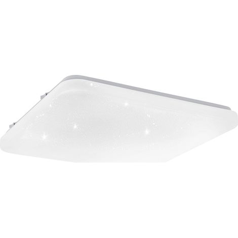 Plafoniera Frania-Ip Acciaio Bianco Plastica Cristallo Led 18W 2100Lm Ip44