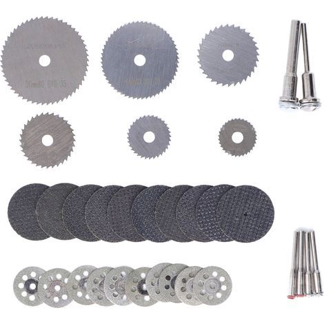 Lot de 32 Disques à Tronçonner Toivize pour Bois et Métal – Lames HSS, Émeri et Résine – Compatible Perceuse et Meuleuse Droite (1/5)