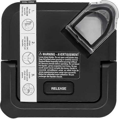 Couvercle de rechange avec mécanisme de verrouillage pour gobelet mélangeur XL de 72 oz, couvercle carré de rechange BL610 BL710WM BN701. (1/5)