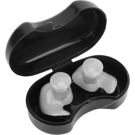Bouchons d'oreille étanches en silicone pour natation enfants et adultes, bleus (1/4)
