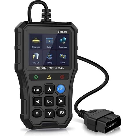 OBD2 Car Diagnostic Code Reader with 10 Diagnostic Modes, Component/System Testing, Vehicle Error Code Clearing (1/5)