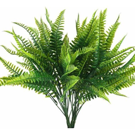 4 pcs Plantes Artificielles Fougère Plantes Artificielles Plantes En Plastique En Plein Air Plantes Vertes Imperméables Décoration pour Balcon Jardin (1/5)