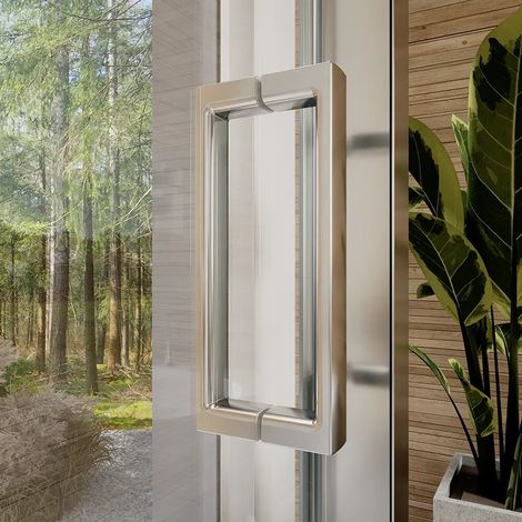 Cabine de douche à 3 côtés 70 x 130 x 70 cm avec porte coulissante et verre trempé transparent de 6 mm Ustica (1/4)