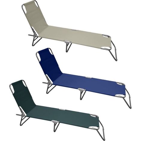 1 Pezzo Lettino Mare in Metallo Pieghevole Printyl 187 x 55 x 24 cm 3 Colori