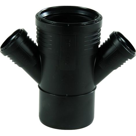 BRAGA RIDOTTA DOPPIA 45  ° AD INNESTO IN PP CON GUARNIZIONE SERIE SILENT  EE ¸90/50/50   GEBERIT