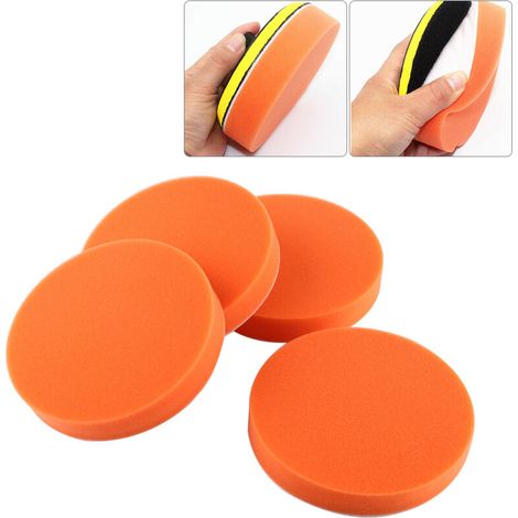 10Pcs 6"(150mm) Sponge Polishing Buffing Waxing Pad Kit Tool For Car Polisher Buffer Orange (1/5)