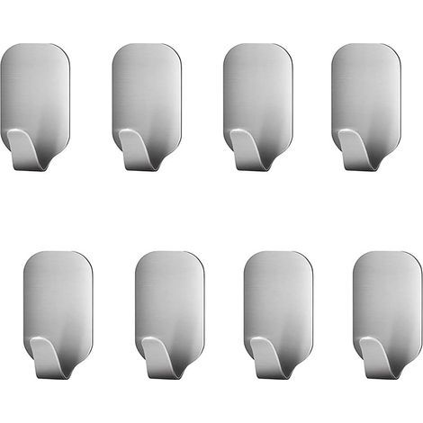 10 mini hooks, 304 stainless steel, wall mounting without drilling. 10 mini hooks, 304 stainless steel, wall mounting without drilling (1/5)