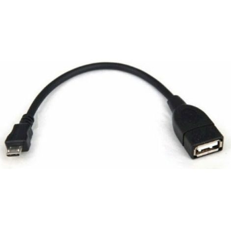 Câble usb 2.0 3go c122/ microusb mâle - usb femelle/ 15cm/ noir