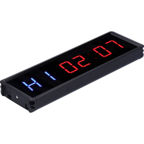 Minuteur d'intervalles avec affichage numérique LED 1,5 pouce, compte à rebours/compte à rebours et télécommande pour la maison, la salle de sport ou le bureau (1/5)