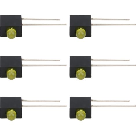 100 Stück LED-Fassungen, 3 mm Lampenschirm, 90°-Biegung, mit Lichtsteuerungskomponenten, gelbes Licht (1/5)