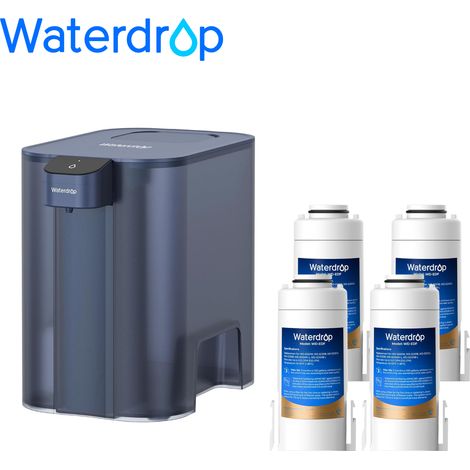 Waterdrop Mega Instant Electric Water Filter Jug with 3 Month Filter, 6L Water Filter Jugs, Reduces Chlorine, Lead, Mercury, PFAS, PFOA/PFOS, 757 Litres, Blue (With 4 Litre Filters) (1/5)