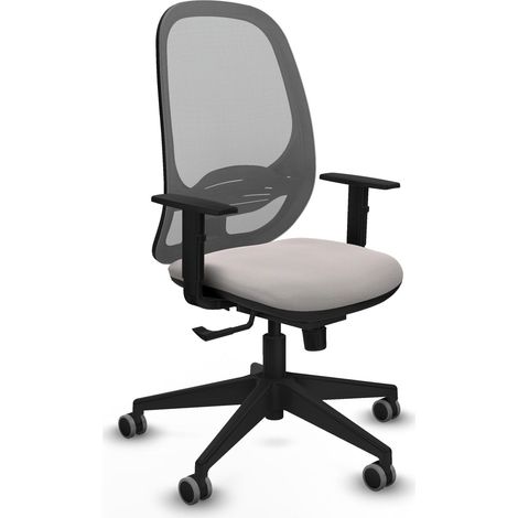 Chaise de bureau piqueras y crespo Cilanco gris similicuir (1/2)