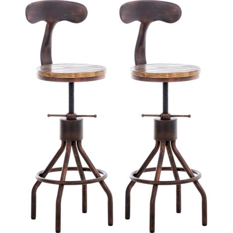 Set di 2 sgabelli da bar Hanam bronzo