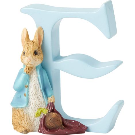 Enesco, Beatrix Potter, soprammobile con lettera E Peter Coniglio (1/3)