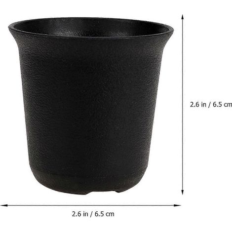 Lot de 12 pots de fleurs en plastique pour plantes succulentes, avec système de drainage (1/4)