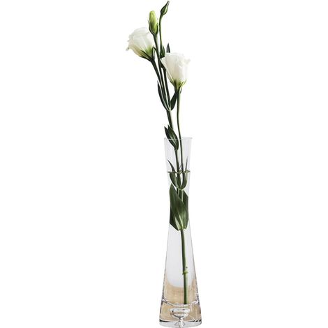 vase en verre soufflé fait à la main à tige unique pour fleurs et bourgeons de bureau, décoration d'intérieur (transparent) (1/5)