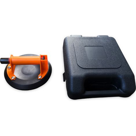 Edma – Ventouse simple à pompe 200 mm – Capacité max 70 kg pour pose murale – Mallette de transport incluse – 257255