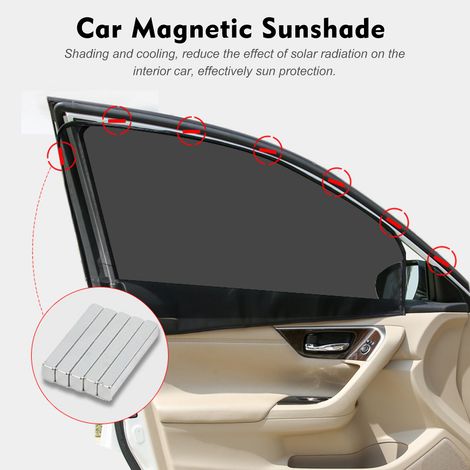 Pare-soleil de voiture universel, rideau en maille magnétique, respirant, Anti-soleil direct, couverture de fenêtre automobile. (1/4)