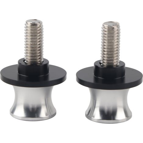Support moto CNC 10mm béquille arrière avec béquilles de bras oscillant argent (1/5)
