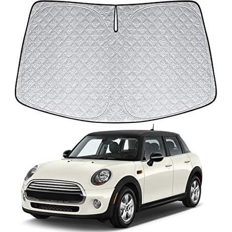 Pare-Soleil pour Pare-Brise Remplacement pour Mini Cooper 2015-2024 F55 F56 F57, Pare-Soleil Pliable pour Pare-Brise de Voiture, Pare-Soleil Avant de Voiture pour Bloquer 99% des Rayons UV (1/5)